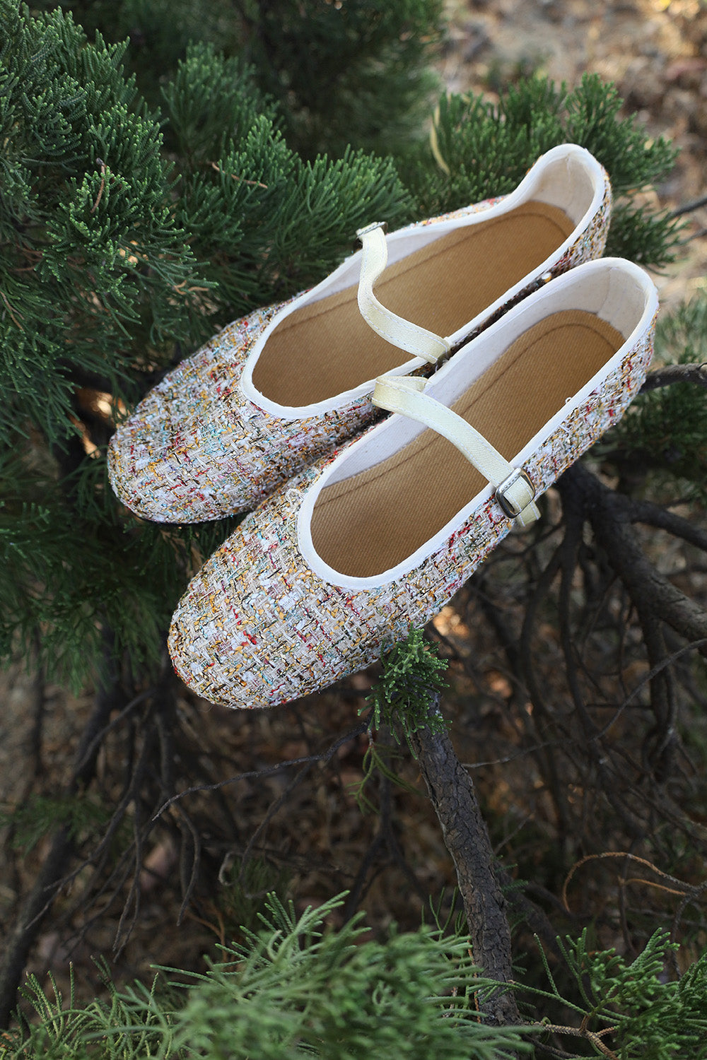 Golden Feather Glow Mary Janes