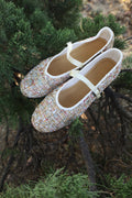 Golden Feather Glow Mary Janes